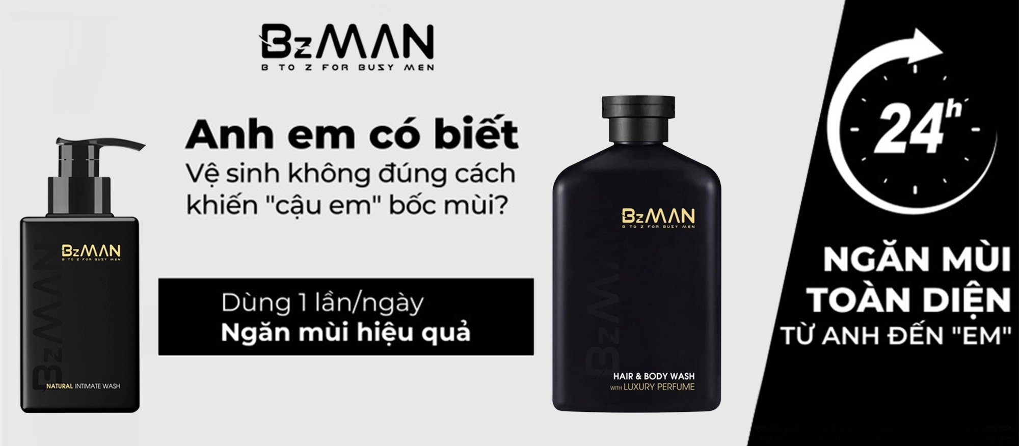 Sữa tắm gội dành cho nam Bzman với hương nước hoa pháp quyến rũ